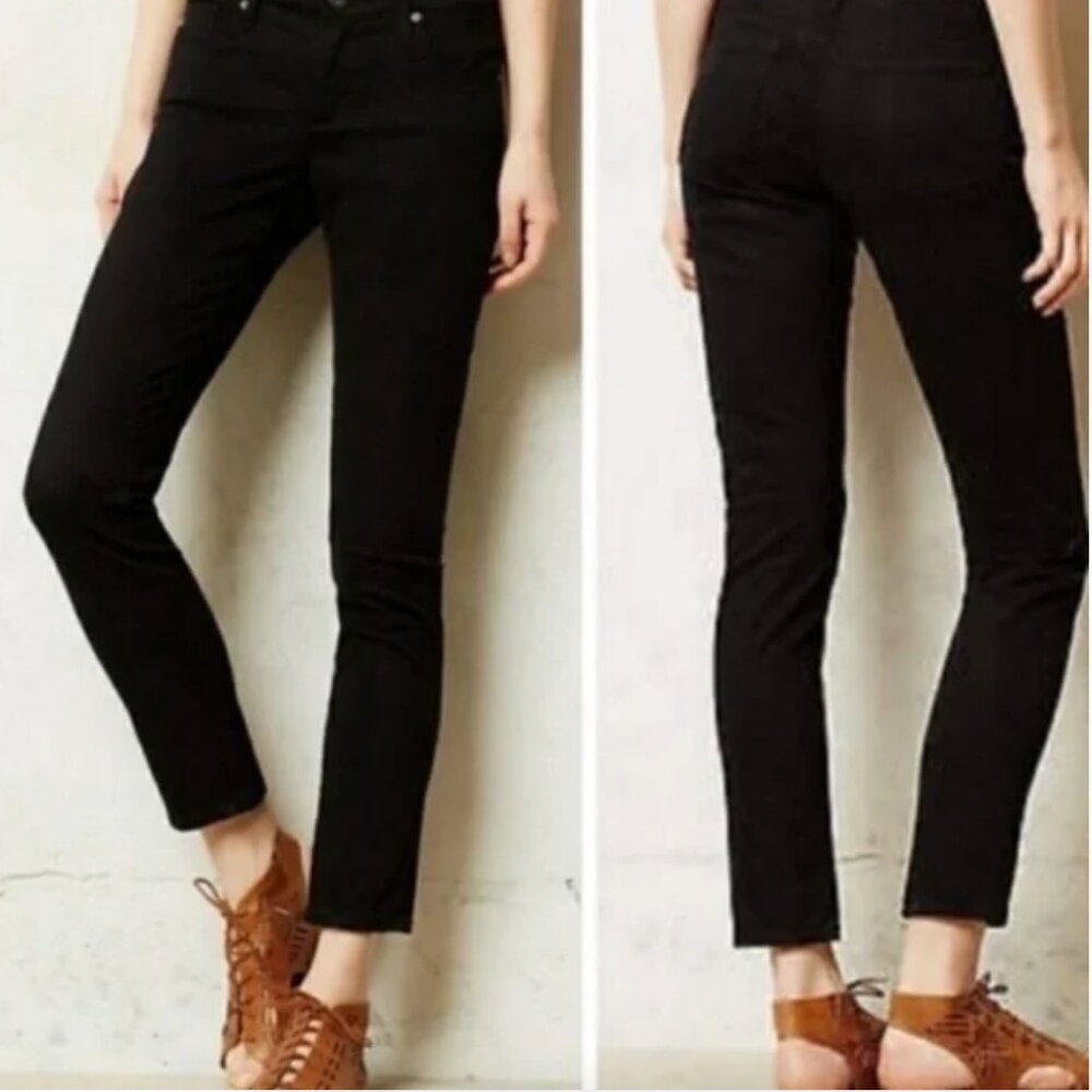 AG Adriano Goldschmied Stevie Ankle Jeans in Black Sz. 30R